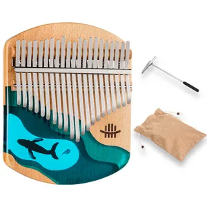 Hluru थोक Kalimba 17/21 चाबियाँ अंगूठे पिक के साथ पियानो किलोवाट संगीत साधन Calimba फिंगर अंगूठे पियानो बच्चों के लिए