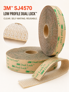 Bande auto-agrippante <span class=keywords><strong>3M</strong></span> SJ4570 en forme de champignon, découpée sur mesure, à crochets et boucles, en silicone, pour isolation de tissus, type Dual Lock - Product Image 5