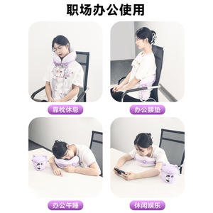 หมอนรองคอรูปตัวยู 28x26x14 ซม. หมอนเดินทางแบบพกพาสำหรับผู้ใหญ่และผู้สูงอายุ - Product Image 4