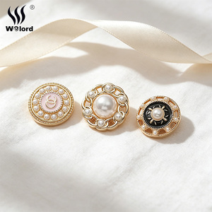 Boutons métalliques de qualité supérieure, boutons décoratifs personnalisables de haute qualité, sans nickel, pour vêtements - Product Image 1