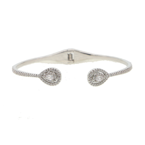 Nuovo Bracciale Aperto alla Moda 2026 con Charm a Goccia Colorato in Zirconia Cubica 5A per Donne - Product Image 2