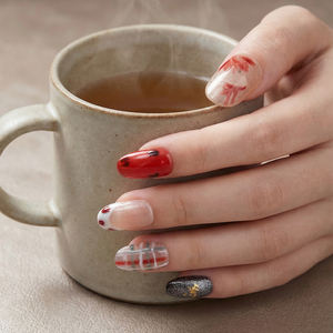 <span class=keywords><strong>Faux</strong></span> <span class=keywords><strong>Ongles</strong></span> de Luxe Faits Main en ABS à Coller, Anti-Rayures, pour Doigts, Couverture Complète, Forme Elliptique Courte, Vente en Gros - Product Image 5