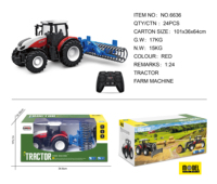 Haute qualité 1/24 camion agricole en plastique 2.4G simulation de remorque télécommandée grand véhicule d'ingénierie jouet tracteur RC