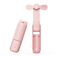 Petit ventilateur USB rechargeable portable 1200mah Mini ventilateur portable pliable avec LOGO personnalisé pour l'extérieur/le bureau