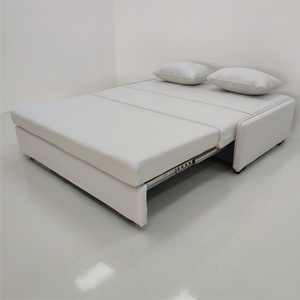 <span class=keywords><strong>Canapé</strong></span>-lit les plus populaires Éponge de velours blanc personnalisée Double emplacements Lits pliants - Product Image 2