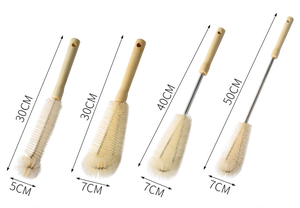 Brosse <span class=keywords><strong>de</strong></span> nettoyage <span class=keywords><strong>de</strong></span> petite tasse en bois à long manche conçue spéciale éponge élégante pour mélangeur et biberon - Product Image 2