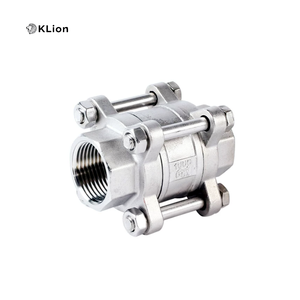 Válvula de Bola de Tres Piezas de Acero Inoxidable 304 KLION RTS, Vertical, Antirretorno, con Resorte, Sellado de PTFE, Rosca de Puerto de 1/4"-4" - Product Image 1