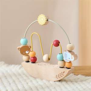 Montessori Educational Wooden <b>Bead</b> <b>Maze</b> Toy Toddler Fine Motor Skills Learning Activity Animal Abacus Block Toys Kids Gift - Product Image 3