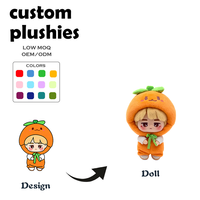 Peluches personnalisables de personnages d'anime et de dessins animés, best-sellers, animaux en peluche doux avec pistolets jouets, cadeaux parfaits à câliner pour les enfants