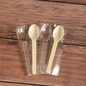 Cuillère en plastique jetable, emballage individuel, cuillère à glace colorée 1 pièce