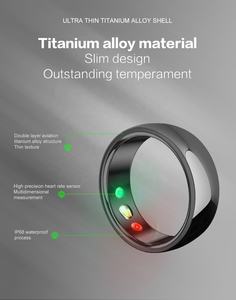 แหวนสมาร์ทสุขภาพและฟิตเนสสแตนเลสสตีลทนทาน ชาร์จไร้สาย ควบคุมผ่านแอป ติดตามการนอนหลับ วัดออกซิเจนในเลือด มาตรฐานกันน้ำ IP68 - Product Image 2
