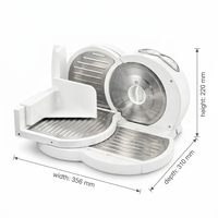 Trancheuse à viande électrique blanche 150W AC, coupe-viande à vitesse réglable, lame en acier inoxydable pour la cuisine domestique