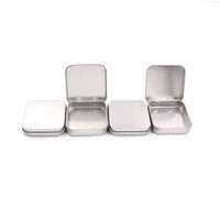 Boîte en métal rectangulaire à couvercle articulé pour bonbons, emballage personnalisé pour menthes, vente directe usine