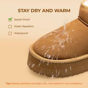 Confortable mode femmes classique hiver <span class=keywords><strong>daim</strong></span> en cuir véritable cheville bottes de neige Mini plate-forme plat anti-dérapant bottes - Product Image 3