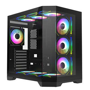 Estuche curvo con vista al <span class=keywords><strong>mar</strong></span> ATX 360 Refrigeración por agua Vidrio templado USB 3,0 <span class=keywords><strong>Torre</strong></span> media Material metálico para juegos Internet <span class=keywords><strong>Cafe</strong></span> Hosting - Product Image 2