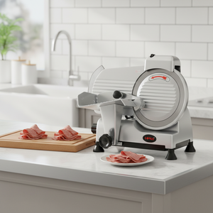 Cortadora de Carne Eléctrica Semiautomática Horus de 20 CM y 210 W, Cortadora Comercial de Carne Congelada, Jamón y Queso para Restaurante y Hogar - Product Image 1