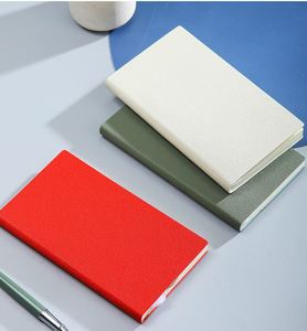โรงงานขายส่งสมุดบันทึกปกแข็งหนัง PU แบบพกพาขนาด A6 สีน้ำเงิน ขนาดพกพา สำหรับสำนักงาน ธุรกิจ และการประชุม - Product Image 2