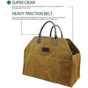 Échantillon Gratuit – Sac de Transport Robuste pour Bûches, Grand Sac à Bois de Chauffage Durable, Sac de Courses Décontracté - Product Image 3