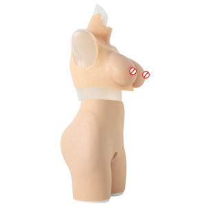 Conjunto de prótesis mamaria con prótesis mamaria de silicona y almohadilla de cadera abierta en la entrepierna de silicona, pantalones, disfraz de Cosplay transgénero - Product Image 6