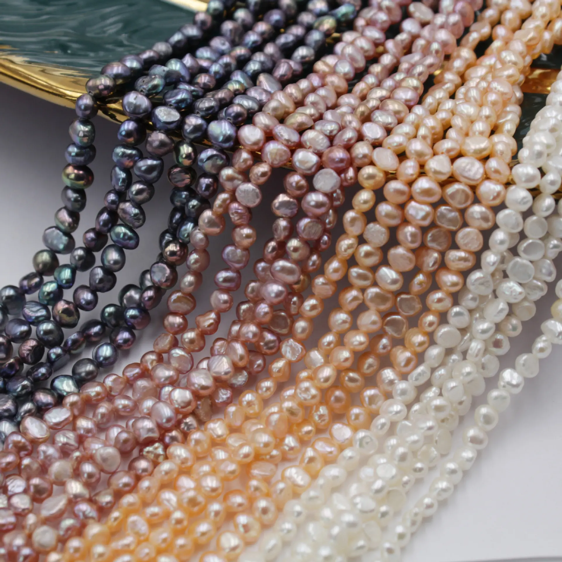 Colliers de perles d'eau douce naturelle, 36cm, perlage ample et élégant pour femme, bijoux à faire soi-même
