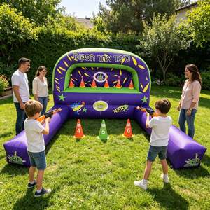 Juego de Tiro Inflable Interactivo para Exteriores, Campo de Tiro Gigante con Pistolas <span class=keywords><strong>Nerf</strong></span> Inflables para Niños y Eventos Familiares - Product Image 2