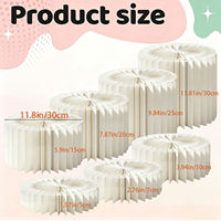 Supports de buffet, présentoirs pliables en accordéon à 60 pages pour table de desserts, supports cylindriques en carton pour gâteaux et cupcakes