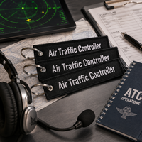Porte-clés d'aviation brodés personnalisés de haute qualité, colorés et en forme spéciale, pour cadeaux publicitaires d'entreprise