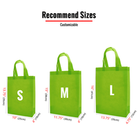 Sacs de courses non tissés vert citron personnalisés en gros avec impression de logo pour la promotion écologique et l'emballage de détail