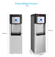 Dispenser Air Alkali Populer Korea Hitam Putih OEM Bagian Dudukan Daya Panas Dimensi Penjualan Bahan Desain Warna Plastik ZHE