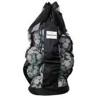 Sac de transport professionnel XL en maille robuste pour ballons de football, avec compartiment pour carte d'identité, idéal pour l'école et l'entraînement