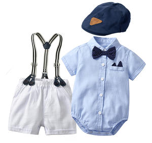 Ensemble bébé garçon KB8027Z1 en stock, vente en gros Chine, coton de haute qualité, vêtements décontractés pour nouveau-né - Product Image 2