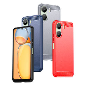 Vente chaude étui de téléphone portable brossé en fibre de carbone en caoutchouc TPU souple antichoc pour <span class=keywords><strong>Redmi</strong></span> 13C 14C - Product Image 3