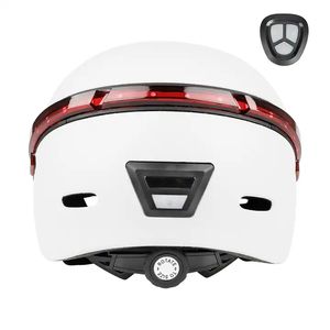 Casco ultraligero resistente al agua, luz LED inteligente de advertencia, para patinete eléctrico y bicicleta de montaña o bicicleta de carretera - Product Image 3