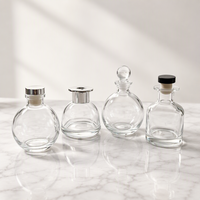 Bouteille diffuseur à roseaux en verre transparent rond, 100ml, 120ml, 150ml, 250ml, vide, pour parfum et fragrance – Offre Spéciale