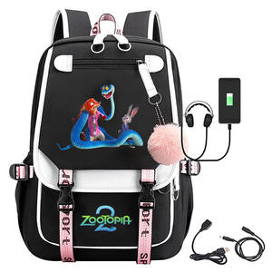 Meistverkaufter Zootopia <span class=keywords><strong>2</strong></span>-Zoll-Cartoon-Rucksack für Teenager und Kinder, geeignet für Reisen, USB-Notebook-Rucksack - Product Image 4