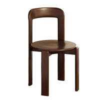 Chaises en bois pur minimalistes modernes populaires pour salle à manger, meubles de salle à manger