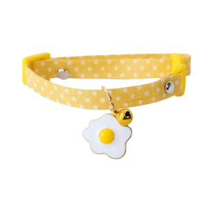 Collar para gato con accesorio de campana, hebilla de seguridad de poliéster para mascotas pequeñas, diseño floral, 17-32 cm - Product Image 5