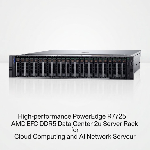 High-performance PowerEdge R7725 AMD EPYC DDR5 Data Center 2u Server Rack for Cloud Computing and AI Network Serveur