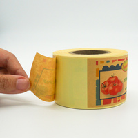 Étiquette adhésive personnalisée en kraft brun recyclable pour emballage, vente chaude, autocollant privé imperméable et résistant à l'huile pour sauces et aliments