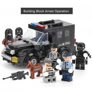 Figuras <span class=keywords><strong>de</strong></span> <span class=keywords><strong>Ciudad</strong></span>, Celda <span class=keywords><strong>de</strong></span> Prisión, Jaula <span class=keywords><strong>de</strong></span> Prisionero, Esposas, Avión, Coche, Policía, Bloques <span class=keywords><strong>de</strong></span> Construcción <span class=keywords><strong>de</strong></span> Plástico para Armar, Juguete - Product Image 6