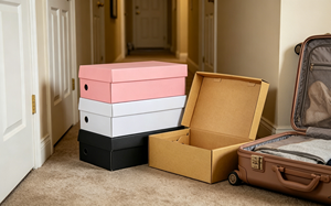 Cajas para zapatos con tapa abatible hechas de cartón grueso con troquelado - Product Image 6