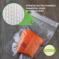 Sacs sous vide pour aliments de qualité alimentaire personnalisés, 120 microns, gaufrés, sacs d'emballage sous vide en nylon pour le stockage des aliments