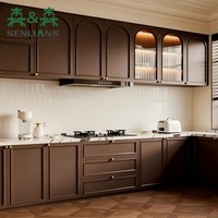 Ensemble de meubles de cuisine modulaires professionnels sur mesure, style Shaker cintré, pour projets résidentiels de luxe