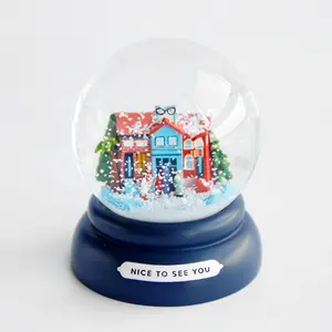 Novo personalizado resina material grande neve globo para casa DIY decoração como presente