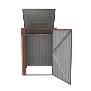 Outdoor Single Garbage <strong>Bin</strong> Shed <strong>Wheelie</strong> <strong>Bin</strong> Metal Shed Trash Can Cover - Product Image 1
