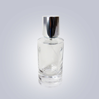 Flacon de parfum vide de luxe personnalisé avec logo, 50 ml, en verre, avec bouchon pulvérisateur, pompe pulvérisatrice, impression sérigraphique transparente