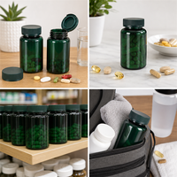 Bouteille de 300 ml en PET de qualité alimentaire avec bouchon de sécurité pour compléments alimentaires et médicaments, personnalisable