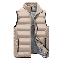 Veste d'hiver décontractée grande taille pour hommes gilet de travail transfrontalier d'automne avec fermeture à glissière imperméable et respirant rempli de coton