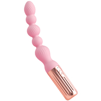 Plug anal en silicone anti-bactérien avec perles en chaîne, vibrateur à 10 modes, rechargeable, étanche, jouet sexuel pour adultes unisexe pour femmes et hommes