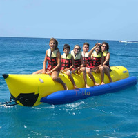 Bateau banane gonflable en PVC et poisson volant tractable pour jeux aquatiques et bateaux, jusqu'à 2 personnes, tube tractable